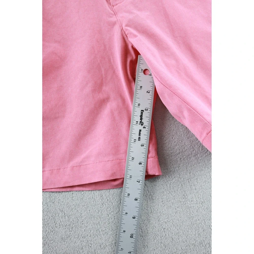 Vineyard Vines Performance Shorts Mens 33 Pink 1H0443 Stretch Golf Flat Front